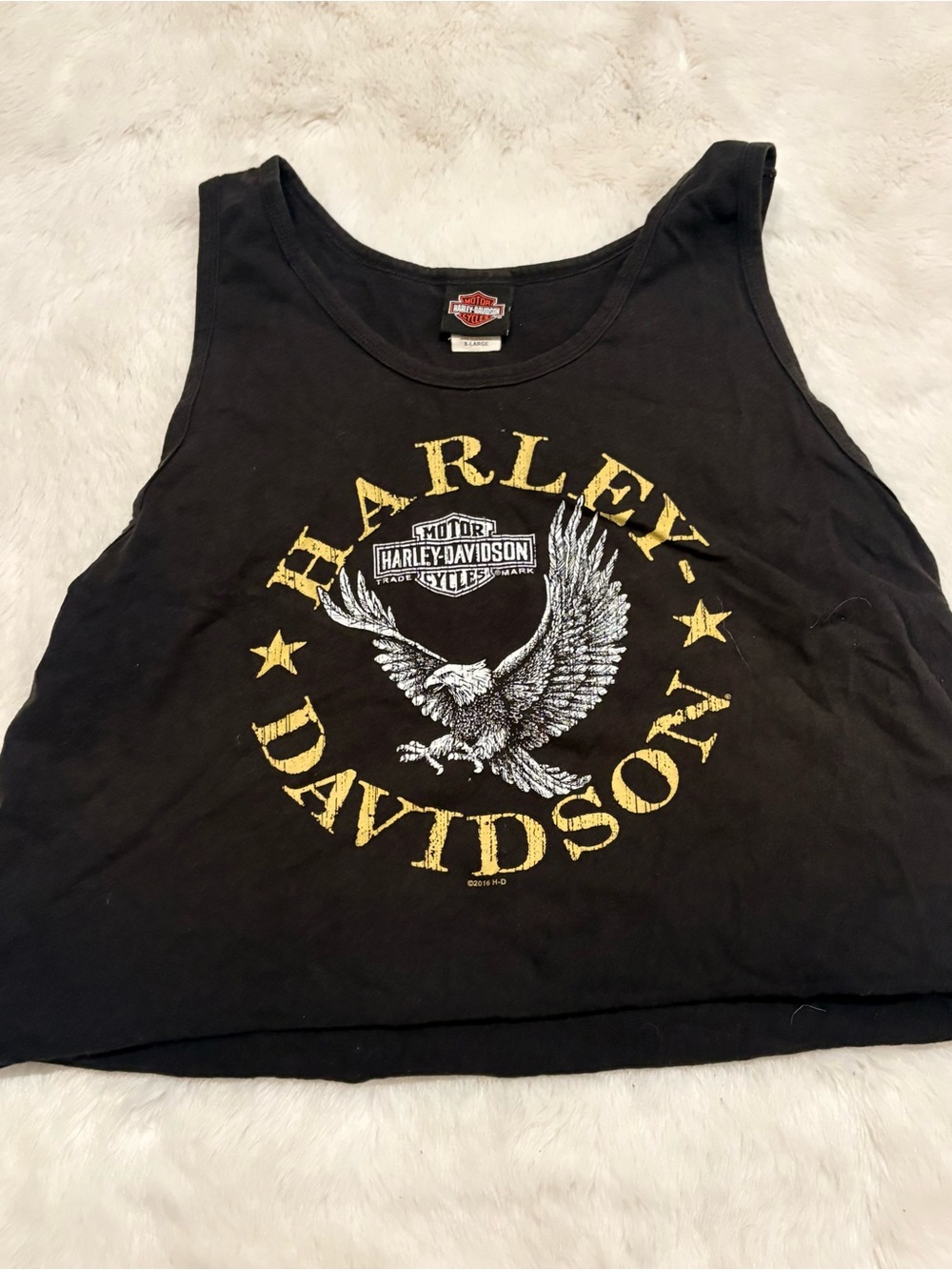 Harley-Davidson Black Tank with Gold Eagle Graphic
